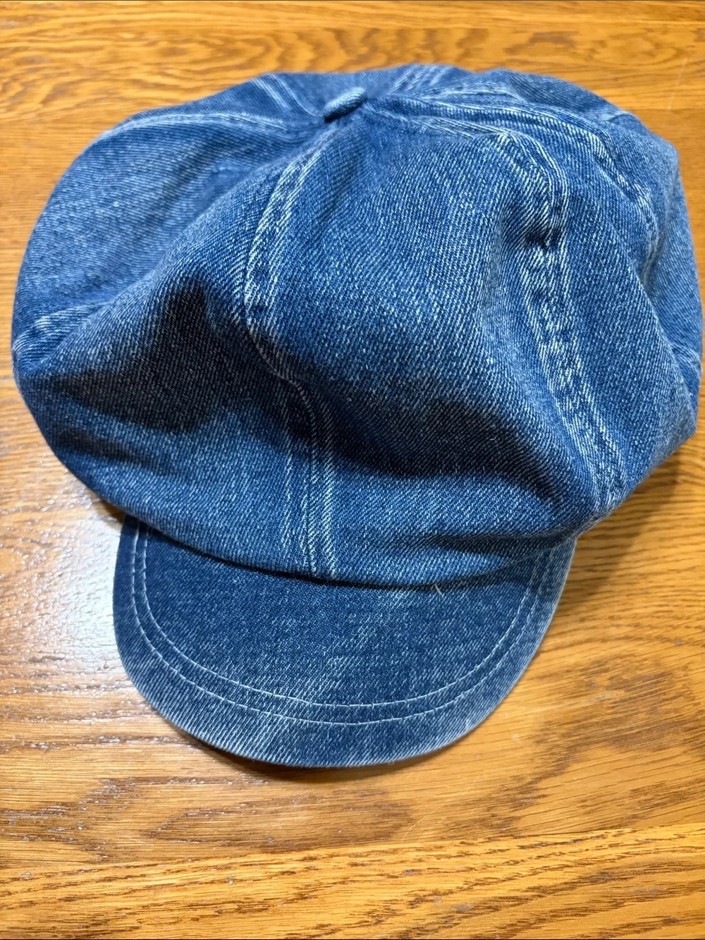 Cara Park Denim Newsboy Cap